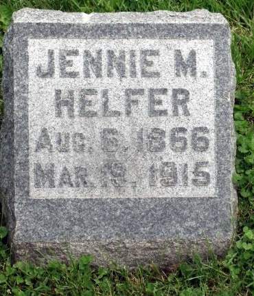 HELFER, JENNIE M. - Wapello County, Iowa | JENNIE M. HELFER 
