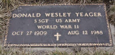 YEAGER, DONALD WESLEY - Wapello County, Iowa | DONALD WESLEY YEAGER 