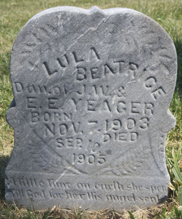 YEAGER, LULU BEATRICE - Wapello County, Iowa | LULU BEATRICE YEAGER 