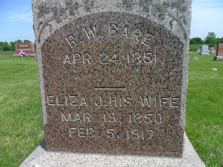 DAVIDSON BARE, ELIZA JANE - Warren County, Iowa | ELIZA JANE DAVIDSON BARE 