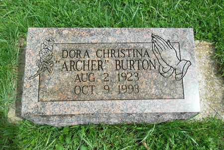ARCHER BURTON, DORA CHRISTINA - Warren County, Iowa | DORA CHRISTINA ARCHER BURTON 