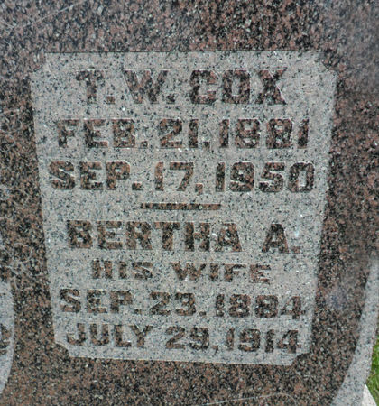 COX, THOMAS W. - Warren County, Iowa | THOMAS W. COX 