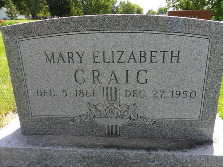 CRAIG, MARY ELIZABETH - Warren County, Iowa | MARY ELIZABETH CRAIG 