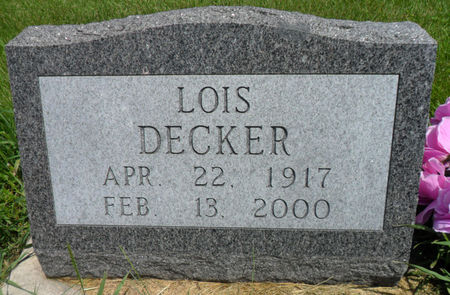 DECKER, LOIS - Warren County, Iowa | LOIS DECKER 