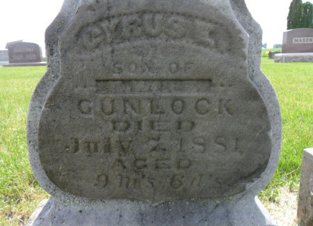 GUNLOCK, CYRUS E. - Warren County, Iowa | CYRUS E. GUNLOCK 