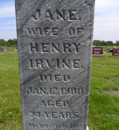 IRVINE, JANE - Warren County, Iowa | JANE IRVINE 