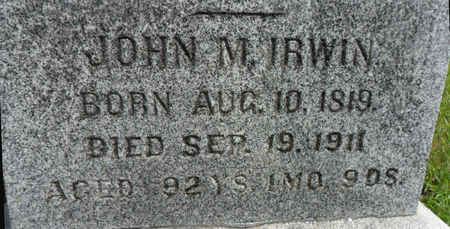 IRWIN, JOHN M. - Warren County, Iowa | JOHN M. IRWIN 