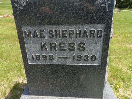 SHEPHARD KRESS, MAE - Warren County, Iowa | MAE SHEPHARD KRESS 