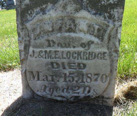 LOCKRIDGE, INFANT DAUGHTER - Warren County, Iowa | INFANT DAUGHTER LOCKRIDGE 