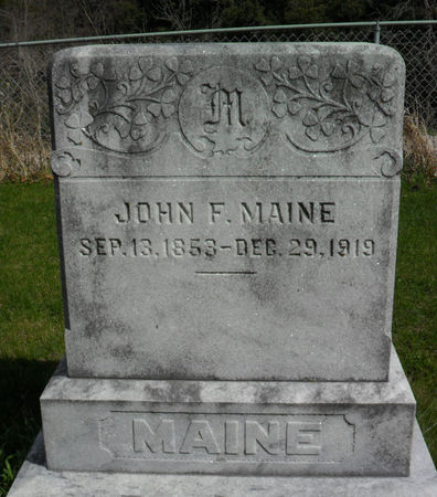 MAINE, JOHN F. - Warren County, Iowa | JOHN F. MAINE 