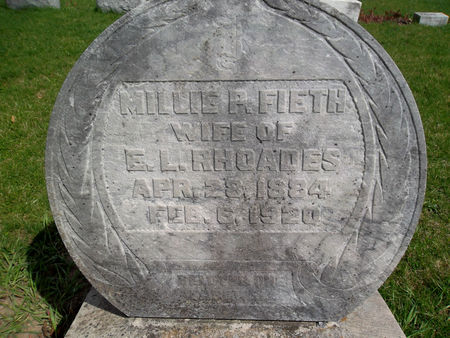 FIETH RHOADES, MILLIE P. - Warren County, Iowa | MILLIE P. FIETH RHOADES 