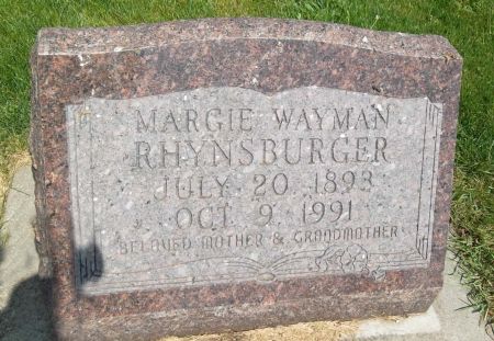 WAYMAN RHYNSBURGER, MARGIE - Warren County, Iowa | MARGIE WAYMAN RHYNSBURGER 