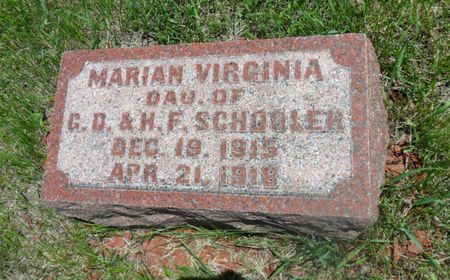 SCHOOLER, MARIAN VIRGINIA - Warren County, Iowa | MARIAN VIRGINIA SCHOOLER 