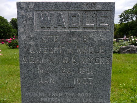 MYERS WADLE, STELLA - Warren County, Iowa | STELLA MYERS WADLE 