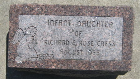 CRESS, INFANT DAUGHTER - Washington County, Iowa | INFANT DAUGHTER CRESS 