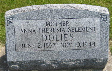 SELEMENT DOLIES, ANNA THERESIA - Washington County, Iowa | ANNA THERESIA SELEMENT DOLIES 