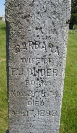 DUDER, BARBARA - Washington County, Iowa | BARBARA DUDER 