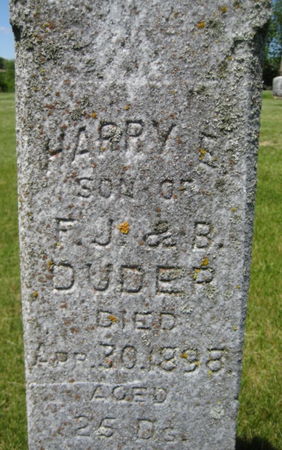 DUDER, HARRY E. - Washington County, Iowa | HARRY E. DUDER 