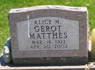 GEROT, ALICE M. - Washington County, Iowa | ALICE M. GEROT 