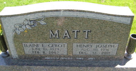 MATT, HENRY JOSEPH - Washington County, Iowa | HENRY JOSEPH MATT 