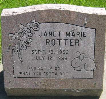 ROTTER, JANET MARIE - Washington County, Iowa | JANET MARIE ROTTER 