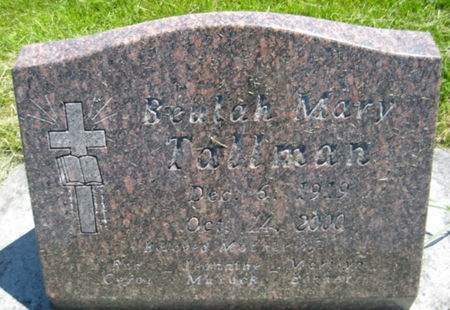 TALLMAN, BEULAH MARY - Washington County, Iowa | BEULAH MARY TALLMAN 