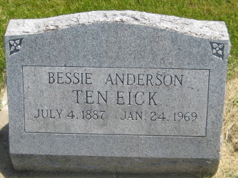 ANDERSON TEN EICH, BESSIE - Washington County, Iowa | BESSIE ANDERSON TEN EICH 