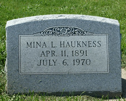 HAUKNESS, MINA L. - Winnebago County, Iowa | MINA L. HAUKNESS 