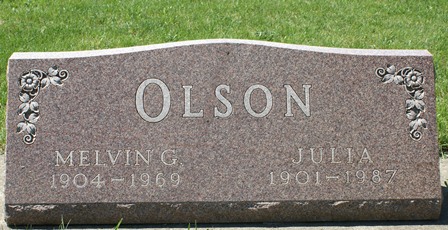 OLSON, MELVIN G. - Winnebago County, Iowa | MELVIN G. OLSON 