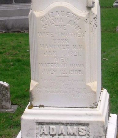 DOUGLAS ADAMS, ELIZABETH SYLVIA ANN - Winneshiek County, Iowa | ELIZABETH SYLVIA ANN DOUGLAS ADAMS 