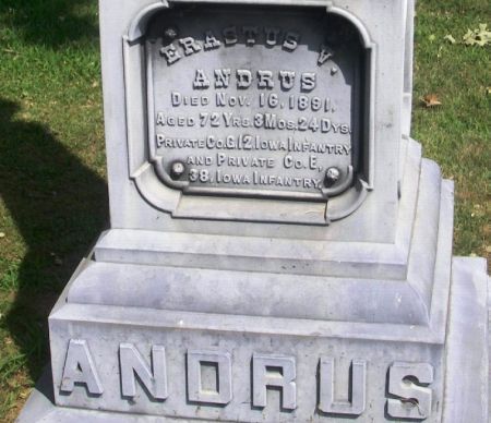 ANDRUS, ERASTUS V. - Winneshiek County, Iowa | ERASTUS V. ANDRUS 