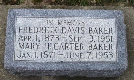 CARTER BAKER, MARY H. - Winneshiek County, Iowa | MARY H. CARTER BAKER 