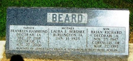 BEARD, FRANKLIN HAMMOND - Winneshiek County, Iowa | FRANKLIN HAMMOND BEARD 