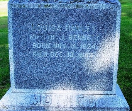 HAWLEY BENNETT, LOUISA - Winneshiek County, Iowa | LOUISA HAWLEY BENNETT 