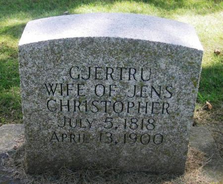 CHRISTOPHER, GJERTRU - Winneshiek County, Iowa | GJERTRU CHRISTOPHER 