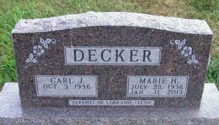 DECKER, MARIE H. - Winneshiek County, Iowa | MARIE H. DECKER 