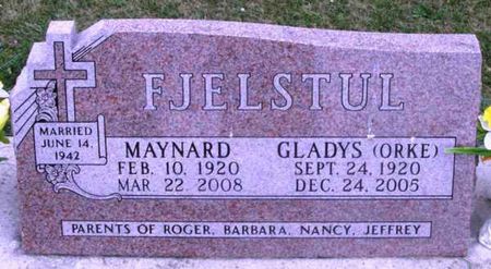 ORKE FJELSTUL, GLADYS LORRAINE ELEANORE - Winneshiek County, Iowa | GLADYS LORRAINE ELEANORE ORKE FJELSTUL 