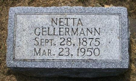 GELLERMANN, NETTA - Winneshiek County, Iowa | NETTA GELLERMANN 