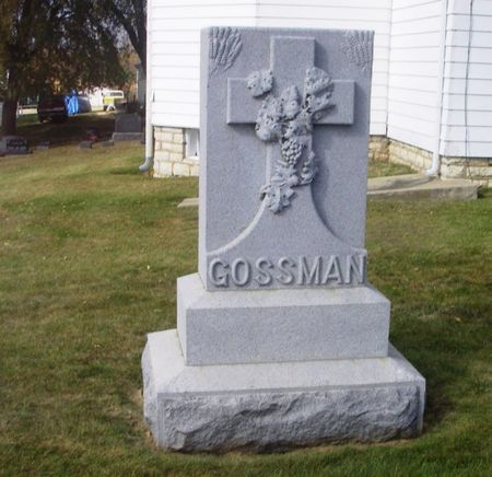 GOSSMAN, JACOB E. FAMILY STONE - Winneshiek County, Iowa | JACOB E. FAMILY STONE GOSSMAN 