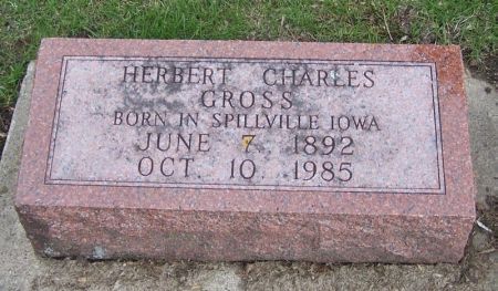 GROSS, HERBERT CHARLES - Winneshiek County, Iowa | HERBERT CHARLES GROSS 