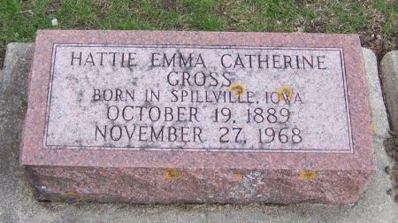 GROSS, HATTIE EMMA CATHERINE - Winneshiek County, Iowa | HATTIE EMMA CATHERINE GROSS 
