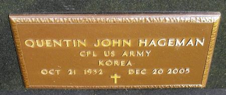 HAGEMAN, QUENTIN JOHN - Winneshiek County, Iowa | QUENTIN JOHN HAGEMAN 