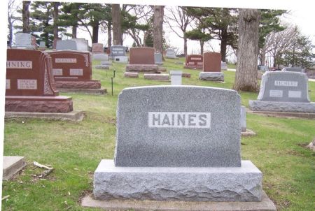 HAINES, EDGAR R. FAMILY STONE - Winneshiek County, Iowa | EDGAR R. FAMILY STONE HAINES 