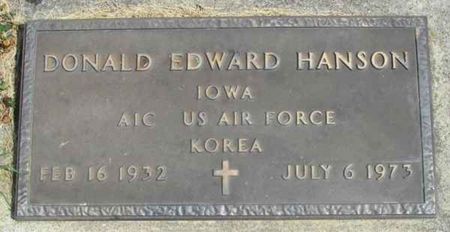 HANSON, DONALD EDWARD - Winneshiek County, Iowa | DONALD EDWARD HANSON 