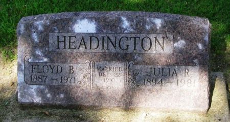 HEADINGTON, JULIA R. - Winneshiek County, Iowa | JULIA R. HEADINGTON 