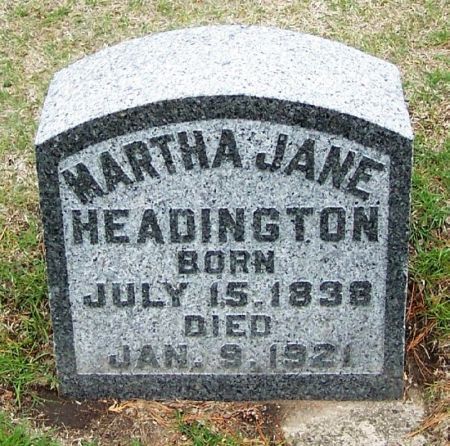 HEADINGTON, MARTHA JANE - Winneshiek County, Iowa | MARTHA JANE HEADINGTON 