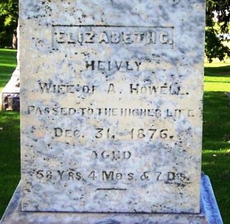 HEIVLY HOWELL, ELIZABETH G. - Winneshiek County, Iowa | ELIZABETH G. HEIVLY HOWELL 