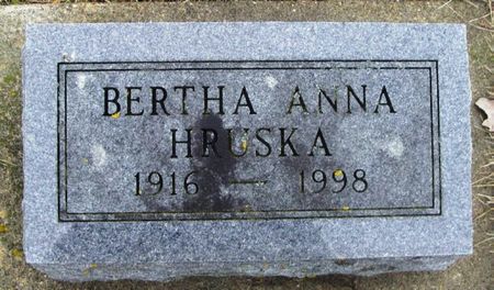 HRUSKA, BERTHA  ANNA - Winneshiek County, Iowa | BERTHA  ANNA HRUSKA 