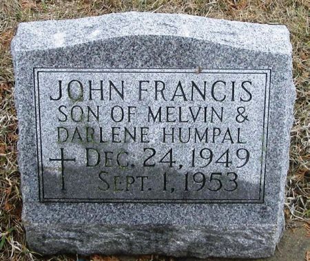 HUMPAL, JOHN FRANCIS - Winneshiek County, Iowa | JOHN FRANCIS HUMPAL 