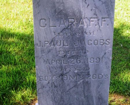 JACOBS, CLARA F. F. - Winneshiek County, Iowa | CLARA F. F. JACOBS 